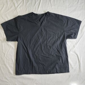 Healthcare Unisex Gray Scrub Top Large Casual